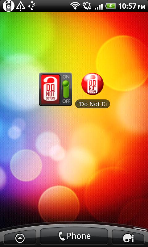 Android application "Do Not Disturb" (android 2.2) screenshort