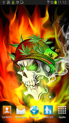 【免費個人化App】Skull Soldier Weed Parallax 3D-APP點子