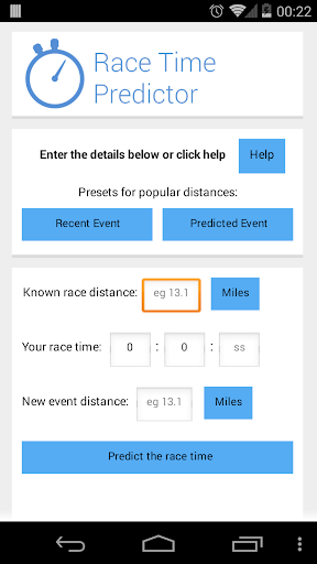 Race Time Predictor
