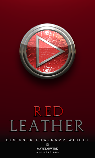 Poweramp Widget Red Leather