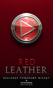 Poweramp Widget Red Leather Screenshots 0