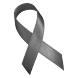 Gray Awareness Ribbon Clock