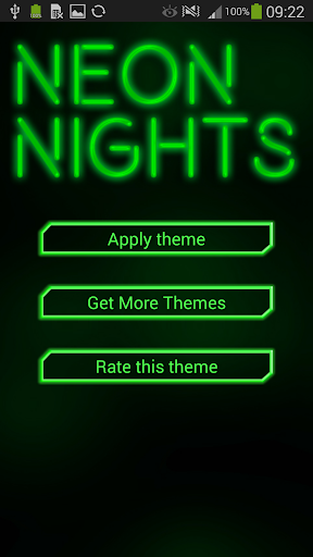 GO Keyboard Green Neon Theme