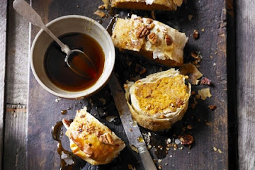 Pumpkin & pecan strudel