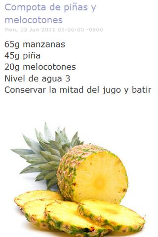 Recetas al vapor para bebes Screen 2