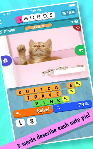 【免費拼字App】3 Words: Cute Animals-APP點子