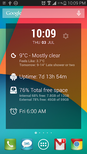 DashClock Uptime Extension