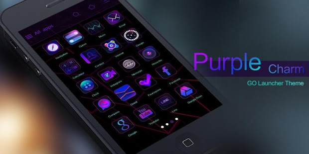 Purple Charm GO Launcher Theme
