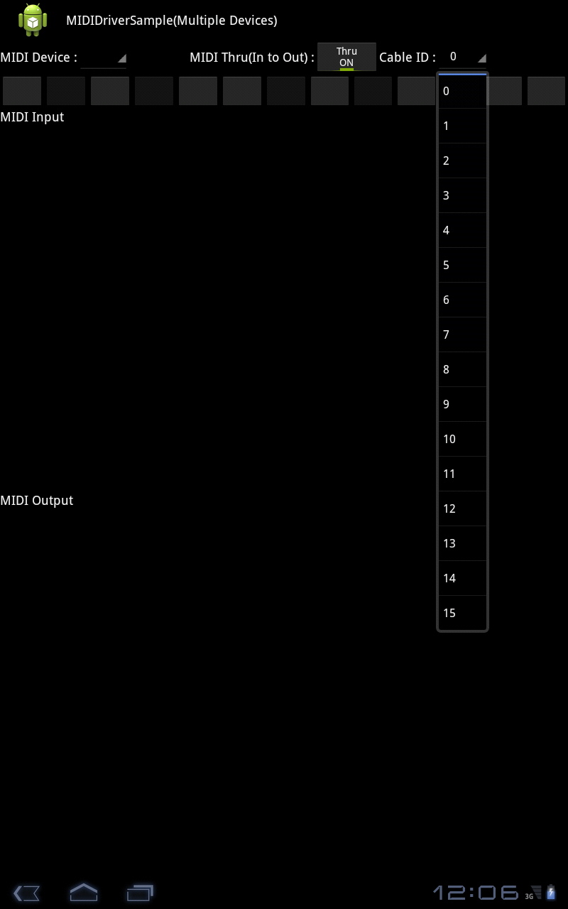 USB MIDI Logger Screen 2