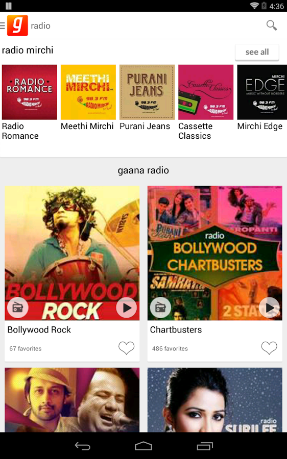 Gaana Bollywood & Hindi Songs screenshot