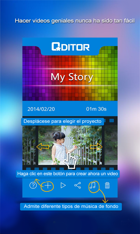 Android application Qditor - best video editor screenshort