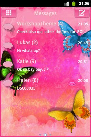 GO短信加强版主題粉紅色 GO SMS Pro Theme