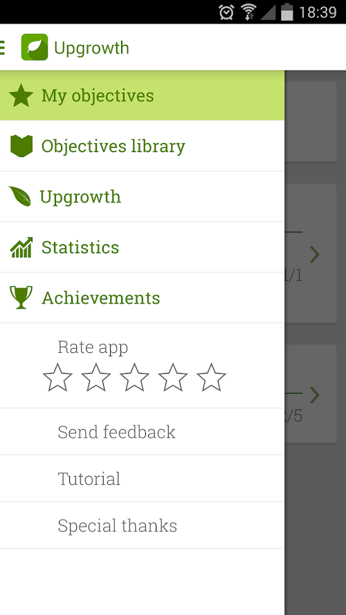 Android application Upgrowth screenshort