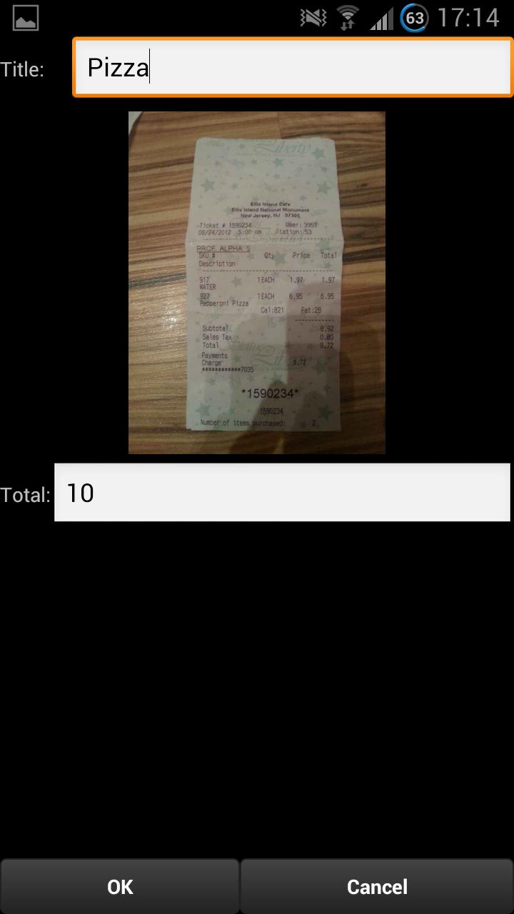 IReceipt Screen 2