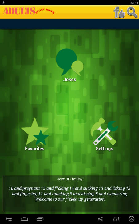 Android application Adults Funny Jokes screenshort