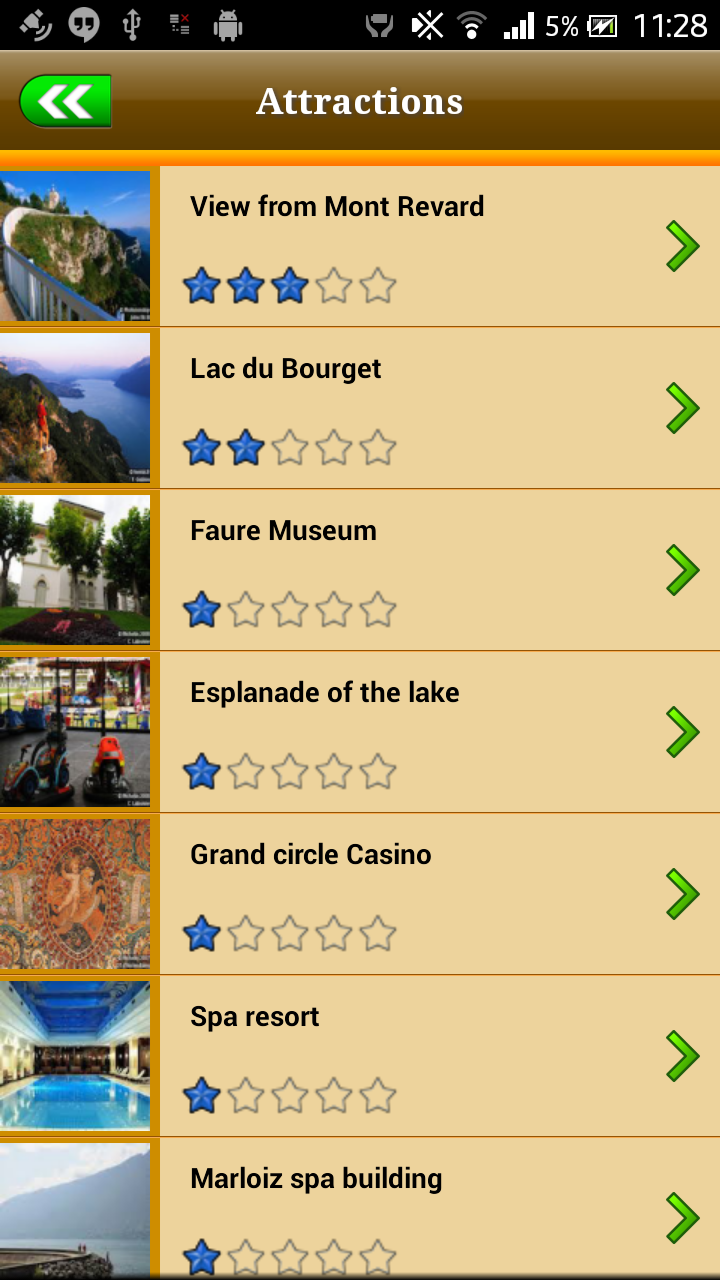 Aix les Bains Offline Guide Screen 3