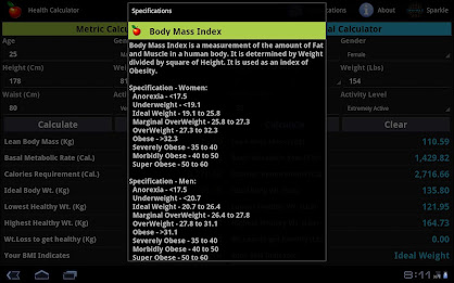 Health Calculator Tablet poster 5