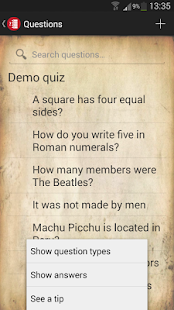 Quizzer Key Screen 3