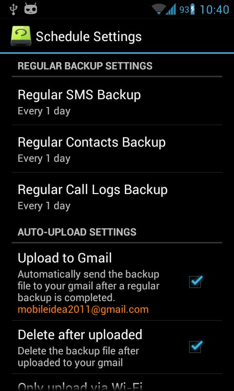 Super Backup Pro: SMS&Contacts - screenshot