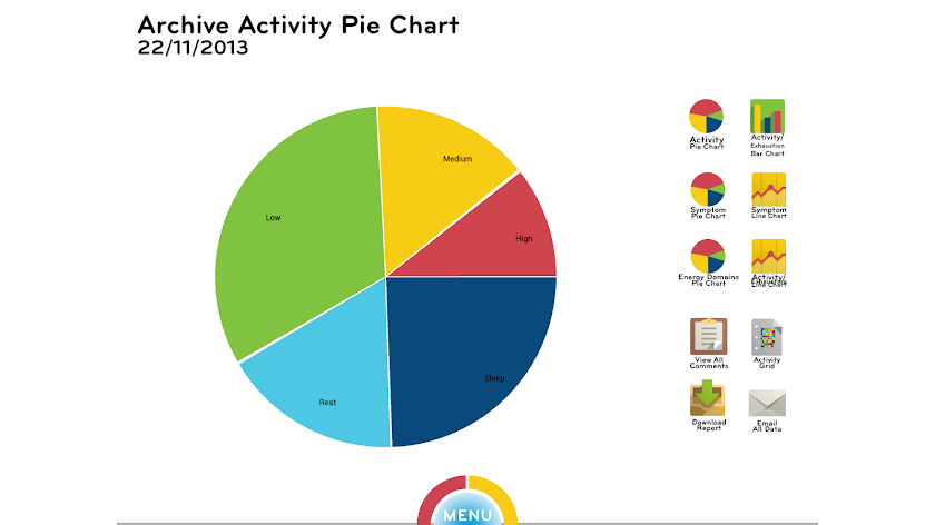 ME/CFS Diary Pro Screen 2