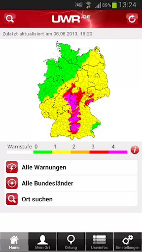 Unwetterradar Deutschland App