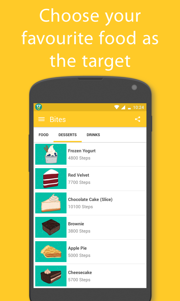 Earn That Bite- Food Tracker Screen 2