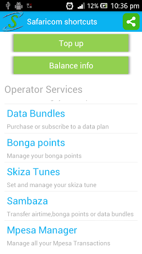 Safaricom shortcuts