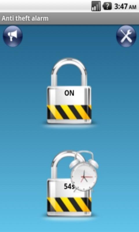 Android application Anti-theft alarm Pro screenshort