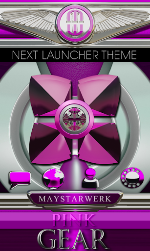 Next Launcher Theme Pink Gear