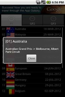Unofficial F1 Schedule 2012
