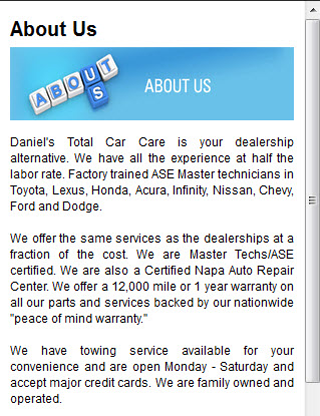 Daniel's Total Car Care