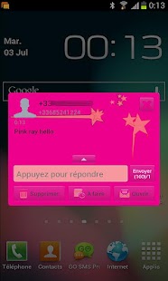 How to install Go sms Pink girly star Theme lastet apk for android