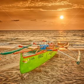 The Boat by Julius Dumaguin - Landscapes Beaches