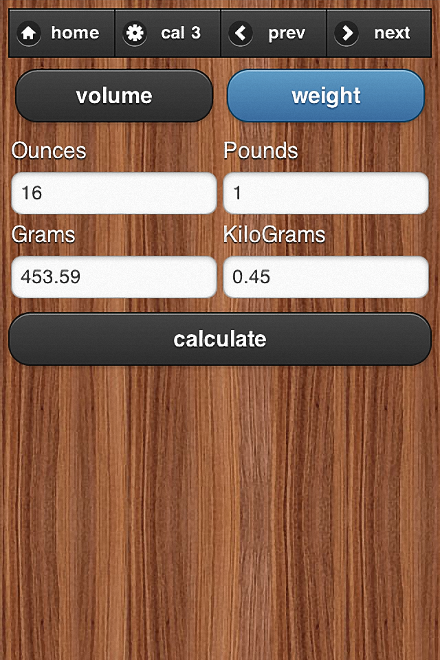 Cooking Converter Screen 3