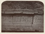 Basreliëf op het pendopo voetstuk aan de westzijde van Candi Panataran.