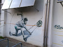 Tennis Player Mural