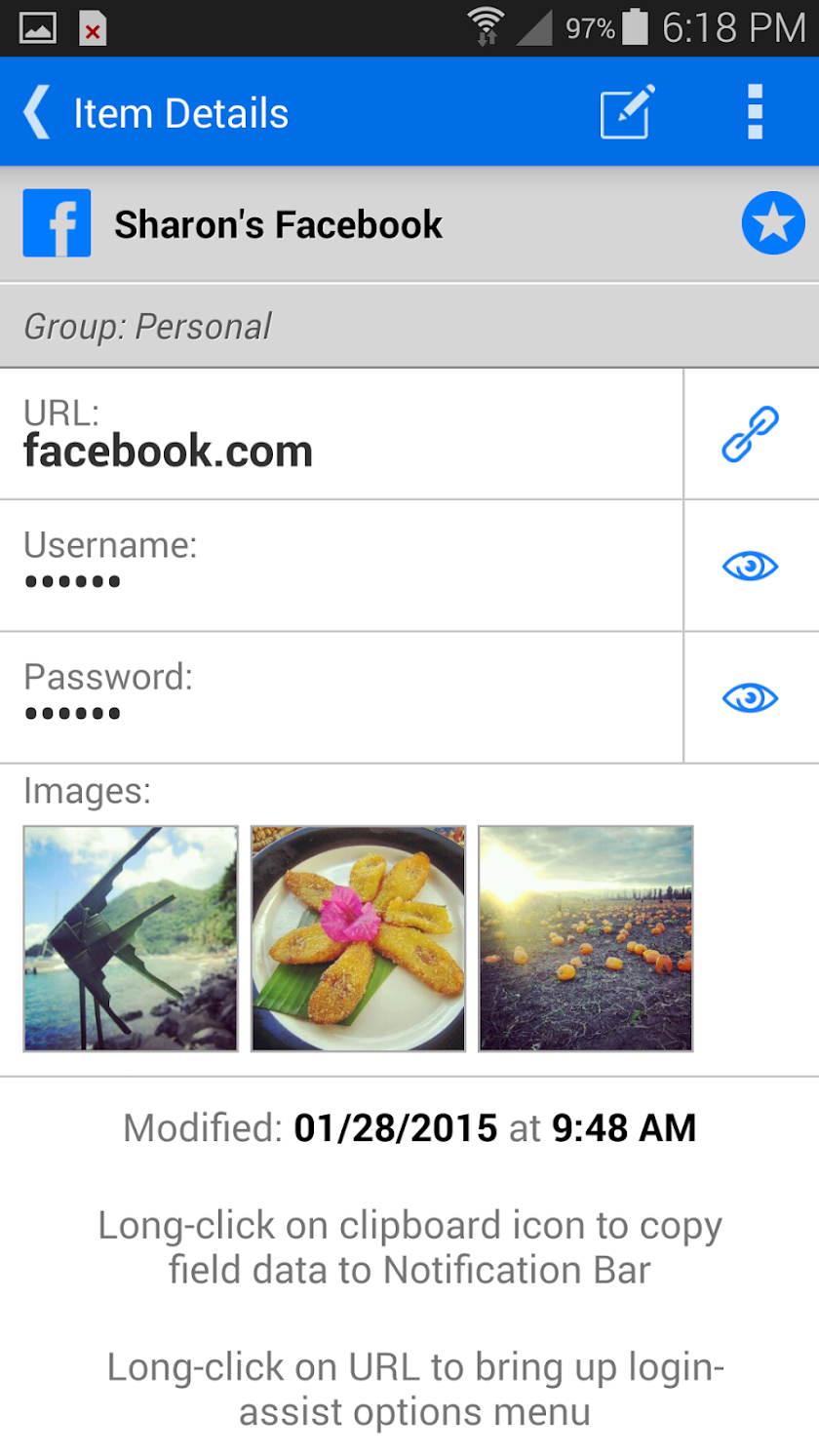 mSecure Password Manager Screen 3
