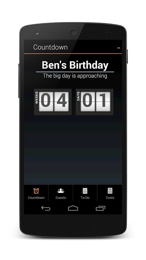 Android application Party &amp; Event Planner screenshort