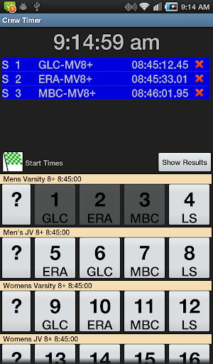 Crew Timer Regatta Timing App