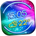 Neon Clock Weather Widget icon