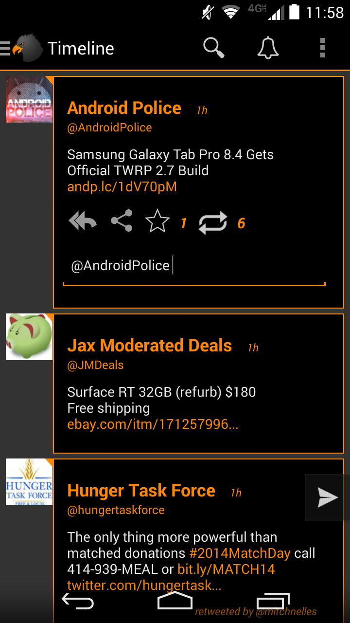 Orange Black Theme for Talon Screen 3