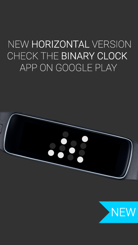 Binary V Clock for Gear Fit Screen 3