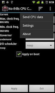 No-frills CPU Control Screenshot