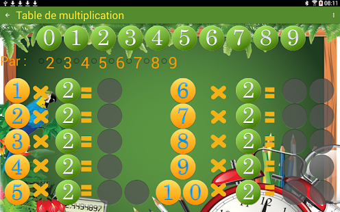 Capture d'ecran de l'application Android Edumath 2nd and 3rd grade