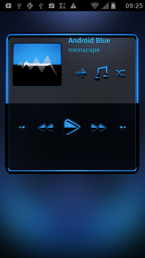 Poweramp Widget A-BLUE Screen 2