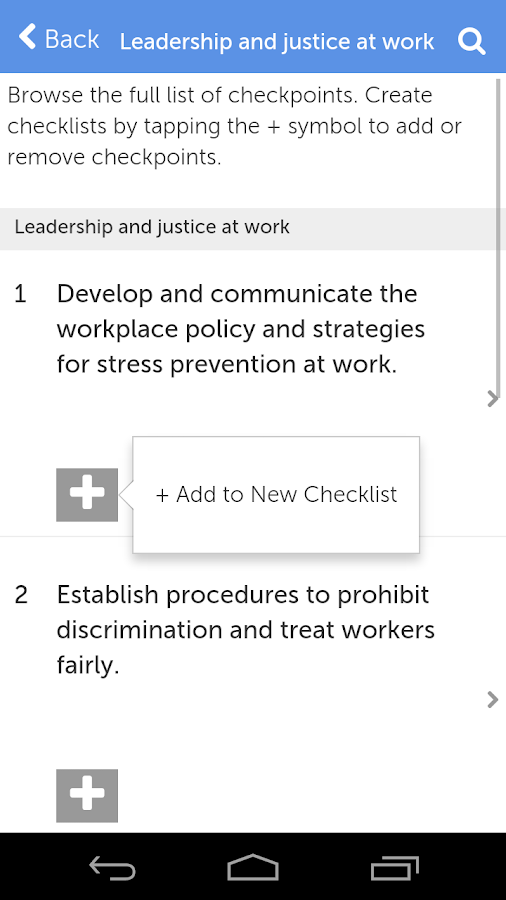    ILO Stress Checkpoints- screenshot  