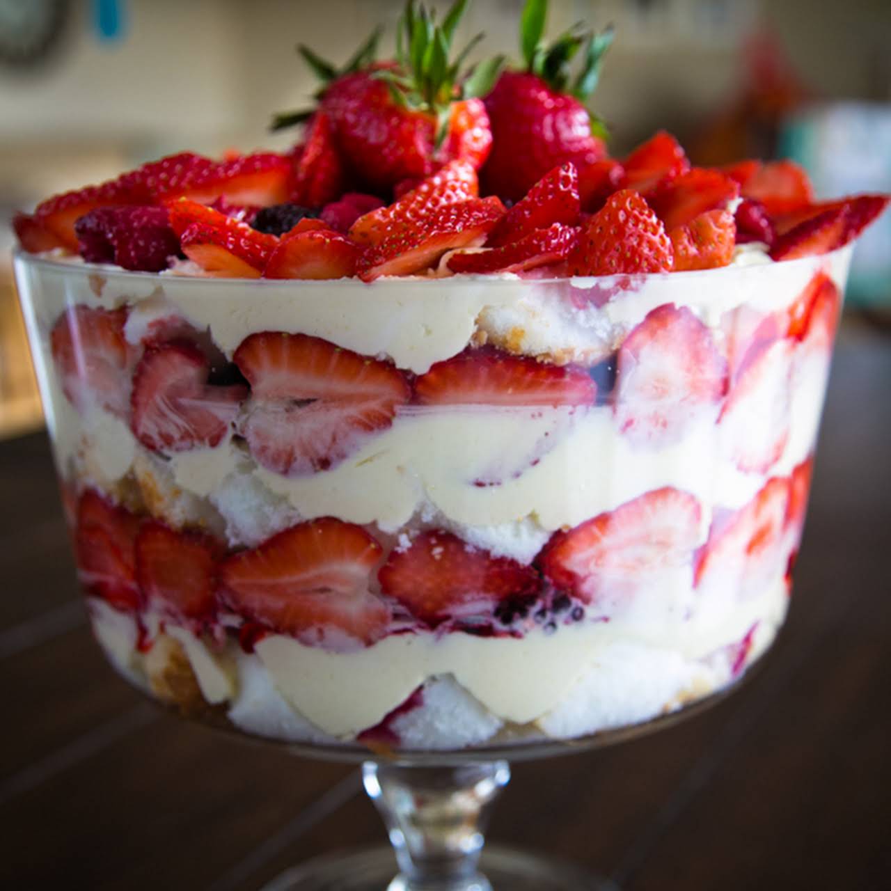  infected Berry and Angel Food Trifle
