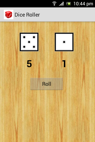 Dice Roller Screen 2