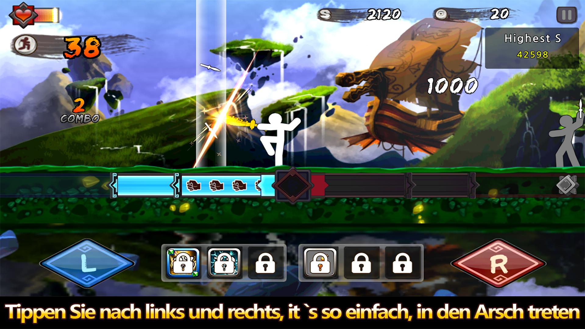 Android application One Finger Death Punch screenshort