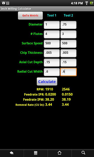 Milling Calculator